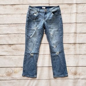 So Mid Rise Distressed Cropped Jeans Juniors 11